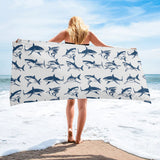 Serviette Blanche à motifs Requins