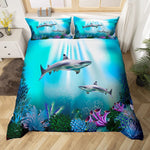 Housse de Couette Couple de Requins