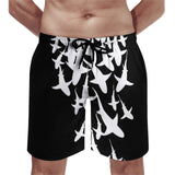 Short de bain Requin - Noir et Blanc