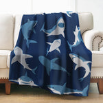 Plaid Requins Bleus