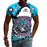 T-Shirt Bleu Ciel Requin 