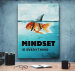 Tableau Requin - Humoristique "Mindset is everything" bureau