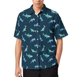 Chemise Turquoise à motifs Requins