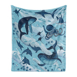 Plaid Requins et Animaux Marins