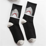 Chaussettes Noires à motif Requin