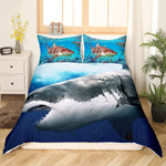 Housse de Couette Grand Requin Blanc