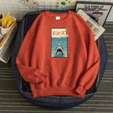 Pull Requin Japonais rouge brique