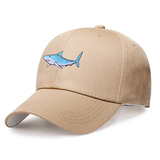 Casquette Grand Requin Blanc - beige avec logo bleu