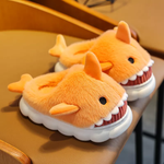 Chaussons Requin oranges pour enfants 