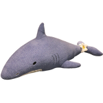 Peluche requin Bleu fond blanc