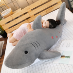 Peluche grise Requin Etoiles oreiller